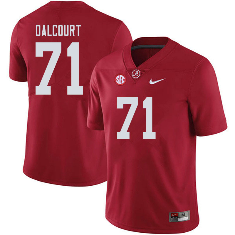 Men #71 Darrian Dalcourt Alabama Crimson Tide College Football Jerseys Sale-Crimson